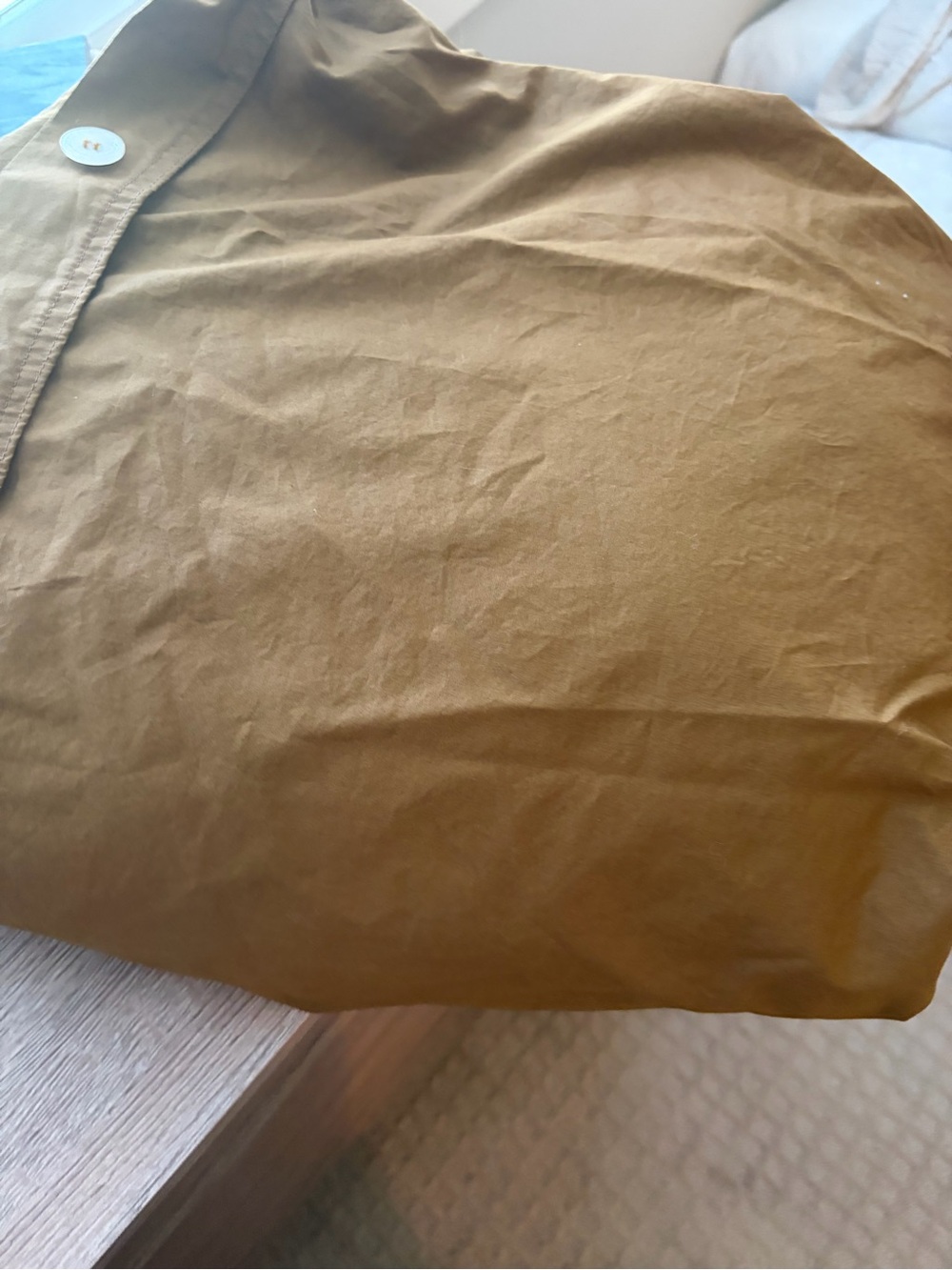 Restoration Hardware King burnt Carmel Brown Button-Closure Duvet Cover - Picture 3 of 3